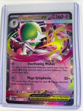 Pokemon Mega Gardevoir ex Holo Card - Pink & Green